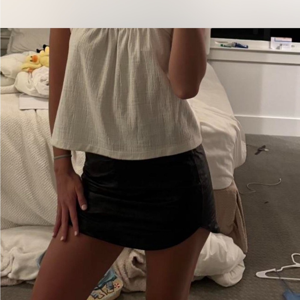 BB Dakota Black Pencil faux leather Mini Skirt Night Out